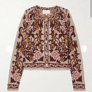 Cara Cara Livi Peacock Jacquard Wood Blend Jacket